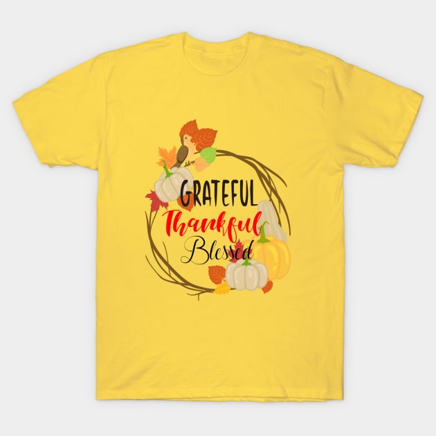 Grateful thankful blessed T-Shirt by Cargoprints